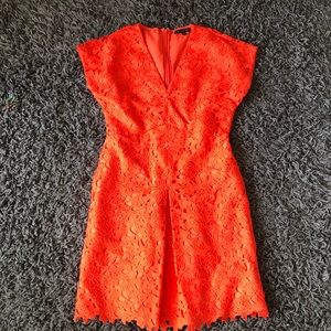 Lace dress with slight a line skirt